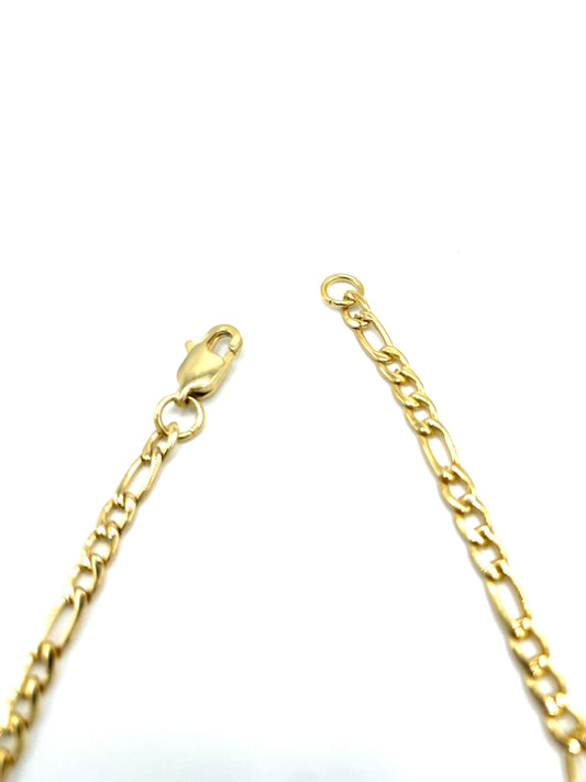 Incredible Chic 14K/24K Gold-Tone Cross Pendant Necklace on 4mm Figaro Chain – 22" Unisex Fashion Jewelry for Layering or Solo Wear - Incredible Chic Collections® LLC