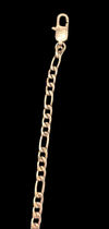 Incredible Chic 14K Rose Gold Figaro Chain Necklace – 3mm Plated for Men & Women, 22" or 24", Gift-Ready with Lobster Clasp - Incredible Chic Collections® LLC