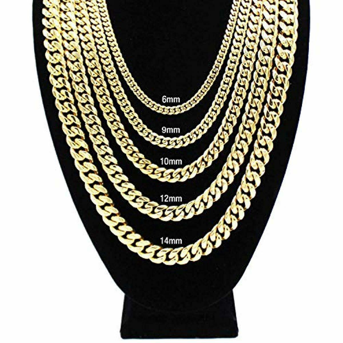NEW! Dubai Collections 24K Miami Cuban Link Chain 10MM, Real Solid Heavy Premium Gold Overlay - Incredible Chic Collections™ LLC