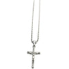 14K White Gold Crucifix Cross Charm Pendant with 14K White Gold Rope Necklace, Diamond Cut Fine Jewelry, Great Gift for Men & Women for Any Occasion 20" - Incredible Chic Collections™ LLC