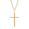 24K 2.5mm or 3mm Gold Rope Chain Style Cross Pendant Necklace Solid Clasp - 18" 20" - Incredible Chic Collections™ LLC