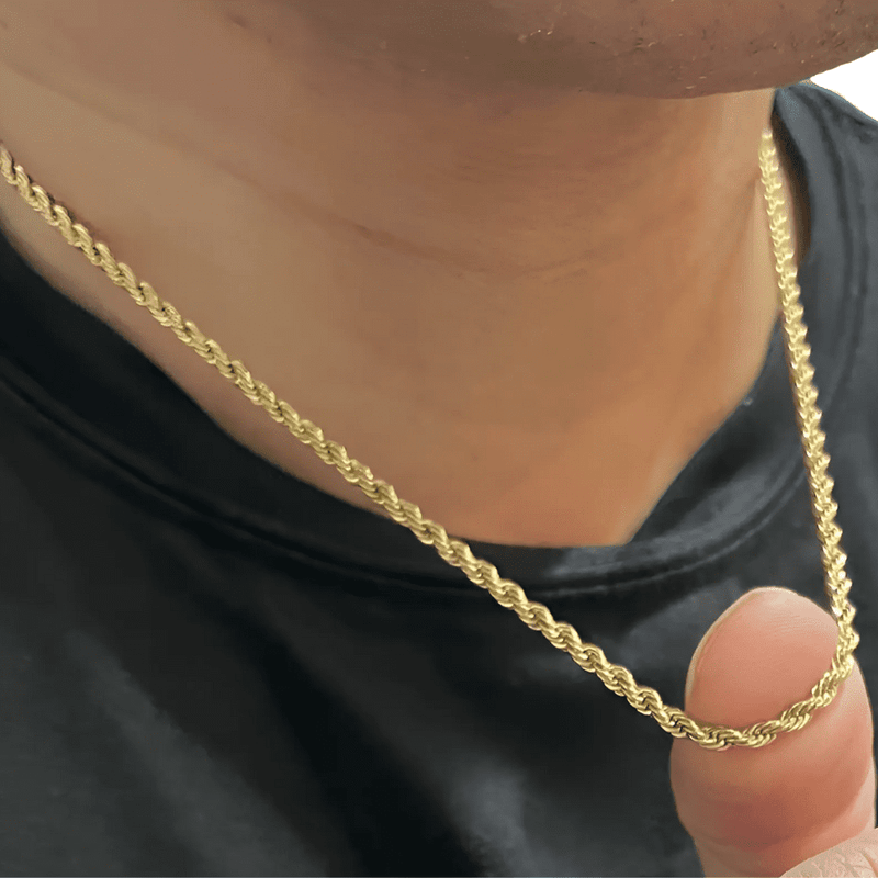 Incredible Chic 18K Gold-Plate Rope Chain Necklace – 3mm, 18