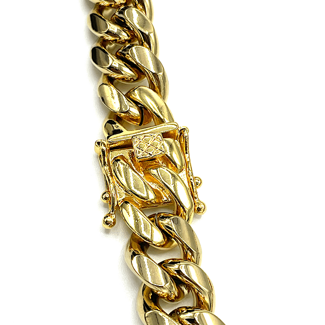 Dubai Collections 14MM Curb Link Gold Cuban Miami Link (26") - Incredible Chic Collections™ LLC