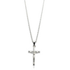 Diamond-Cut Crucifix Cross Pendant with Rope Chain in 14K White Gold – 22" - Unisex - Incredible Chic Collections® LLC