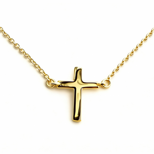 Dainty Pendant Necklace in 14K Yellow Gold, Ideal Gift for Her - 18"