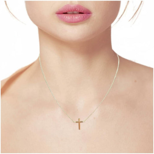 Dainty Pendant Necklace in 14K Yellow Gold, Ideal Gift for Her - 18"