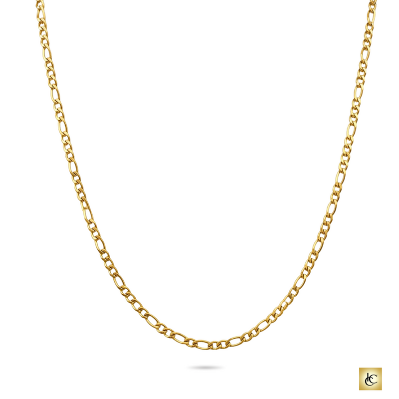 Incredible Chic Figaro Chain Necklace in 14K Yellow Gold, 4mm – 22