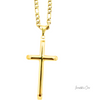 14K or 24K Mens Women White Gold Cross Pendant 4mm Figaro Chain in 14k Necklace for men women boys girls teens Fashion Jewelry,Wear Alone or with Pendant, 22 Inch - Incredible Chic Collections™ LLC