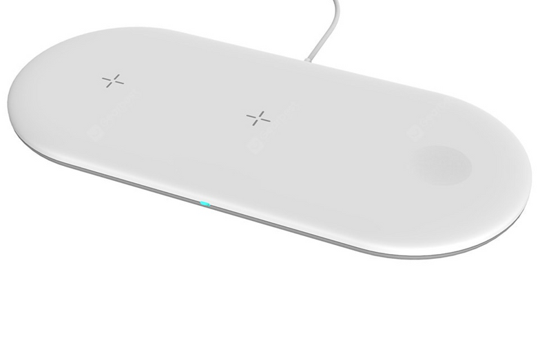 GIFT! 3-in-1 Qi Wireless Charger, 10W Fast Charging Pad for Phone, Watch & Earbuds