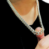 10mm Miami Cuban Link Chain Necklace 14K Heavy Gold-Plate Crystal Stones Clasp – 24" - Incredible Chic Collections® LLC