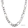 NEW! 14k Figaro Chain 5mm 14k White Gold Necklace Women Men Jewelry Strong Solid Clasp Gift with Lobster Plated Clasp - 18", 22" - Incredible Chic Collections™ LLC