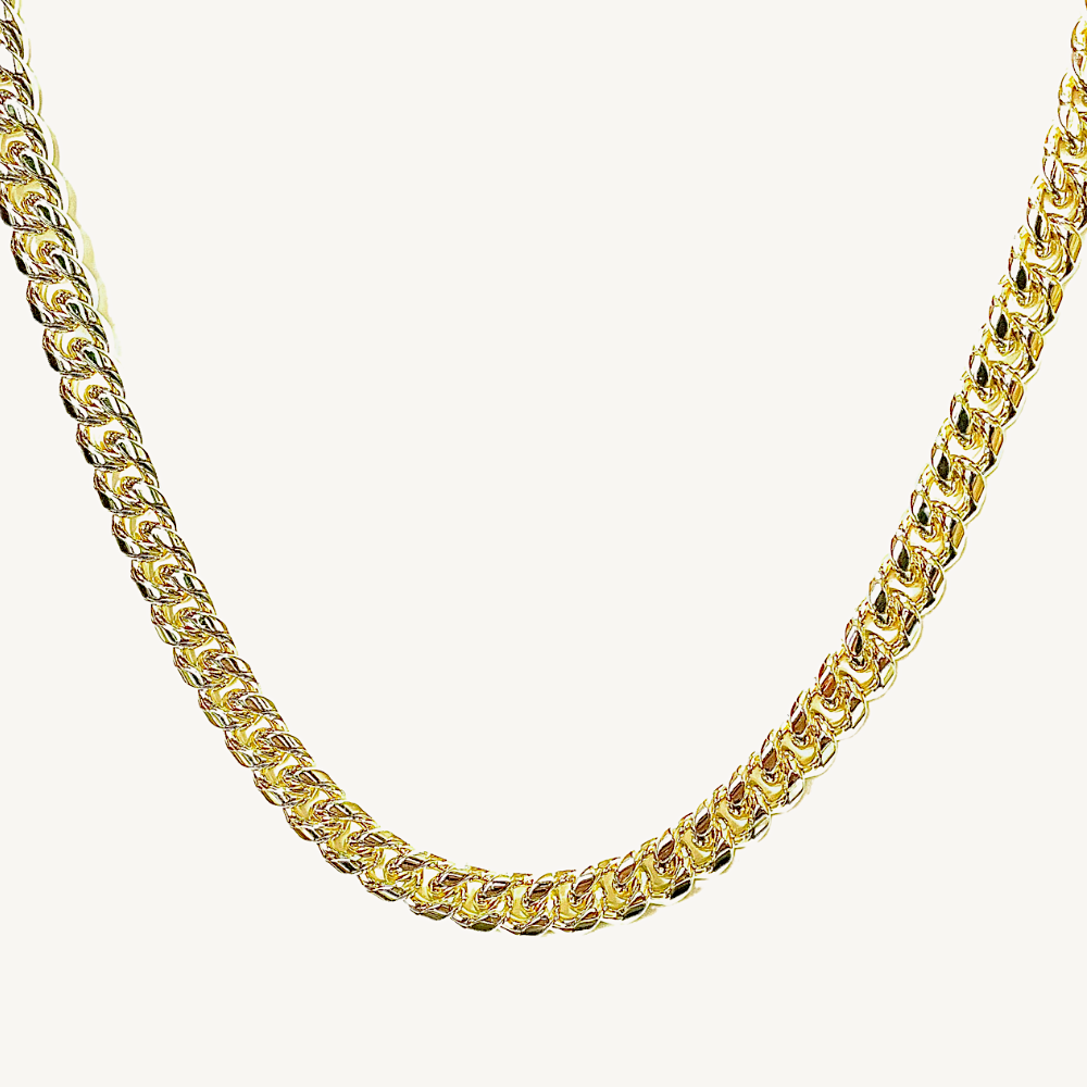 ICC 14K Miami Cuban Link Incredible Chic Chain 10MM, for Men Real Solid Heavy Premium Gold Overlay Bright Solid Clasp  Made in USA - 24"