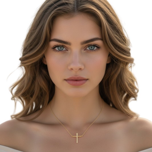 Dainty Pendant Necklace in 14K Yellow Gold, Ideal Gift for Her - 18" - Incredible Chic Collections® LLC