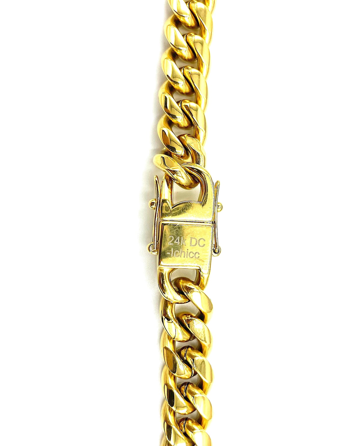 NEW! Dubai Collections 24K Miami Cuban Link Chain 10MM, Real Solid Heavy Premium Gold Overlay - Incredible Chic Collections™ LLC